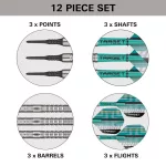 Set sageti darts soft Target Hydro 12, 18g 90% wolfram