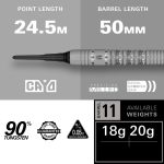 Set sageti darts soft Target Cryo 11, 18g 90% wolfram