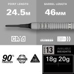 Set sageti darts soft Cryo 13, 18g 90% wolfram