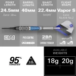 Set sageti darts soft Target Phil Taylor Power Chrono, 18g 95% wolfram