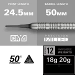 Set sageti darts soft Target Group O 12, 18g 50% wolfram