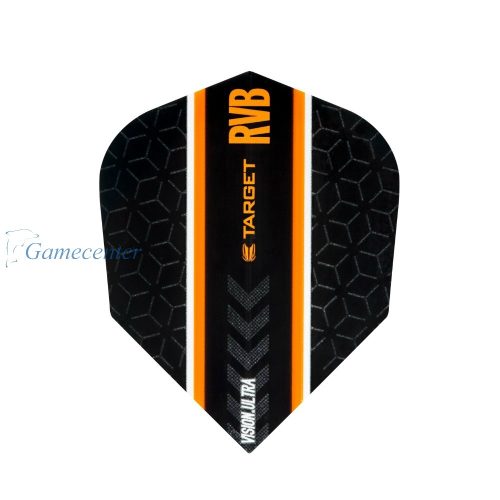 Fluturasi darts Target RVB VISION ULTRA negru/portocaliu, Raymond van Barneveld