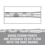 Varf darts steel TARGET SP Swiss Storm Onyx Point, argintiu, 35 mm