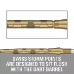Varf darts steel TARGET SP Swiss Storm Onyx Point, auriu, 30 mm