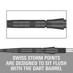 Varf darts steel TARGET SP Swiss Storm Onyx Point, negru, 26 mm