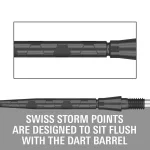 Varf darts steel TARGET SP Swiss Storm Onyx Point, negru, 30 mm