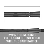 Varf darts steel TARGET SP Swiss Storm Onyx Point, negru, 35 mm