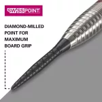 Varf darts TARGET Swiss Storm Diamond negru 2024, 26mm