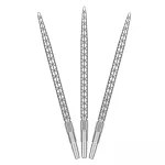 Varf metalic TARGET SP Swiss Diamond Pro Point argintiu, 40 mm