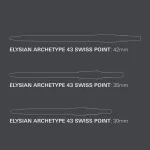 Varf darts Target Swiss Point Elysian Arcehtype 43, argintiu 30mm