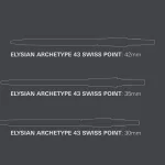 Varf drats Target Swiss Point Elysian Archetype 43, argintiu 42mm
