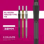 Varf darts target Swiss Point Elysian Archetype 43, negru 30mm