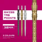 Varf darts target Swiss Point RTB, auriu 30mm