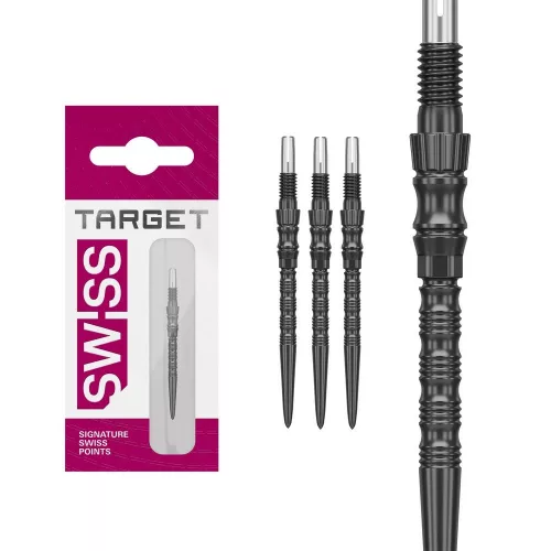Varf darts Target Swiss Point TRB, negru 30mm