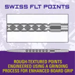 Varf darts steel target Swiss Point FLT, argintiu 30mm
