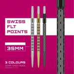Varf darts target Swiss point FLT, negru 35mm