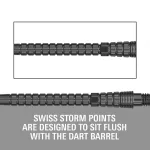 Varf darts Target Swiss Point Chrono Swiss Storm, negru 35mm
