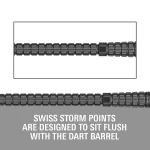 Varf darts Target Swiss Point Chrono Swiss Storm, negru 42mm
