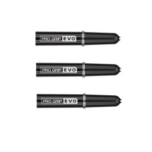 Darts top Target Pro Grip Evo AL, negru, pachet de 9 buc