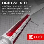 Fluturas si tija darts Target K-Flex transparent, fluturas tip no6 si tija medie