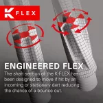 Fluturas si tija darts Target K-Flex transparent, fluturas tip no6 si tija medie