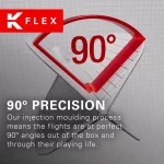 Fluturas si tija darts Target K-Flex transparent, fluturas tip no6 si tija medie