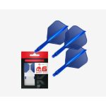 Fluturas si tija darts Target K-Flex albastru, no6 fluturas si tija scurta.