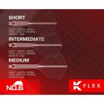 Fluturas si tija darts Target K-Flex albastru, no6 fluturas si tija scurta.