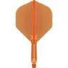 Fluturas si tija darts Target K-Flex, portocaliu neon, no2 fluturas si tija scurta