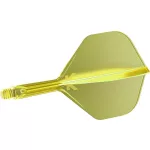 Fluturas si tija darts Target K-Flex,galben neon , no2 fluturas si tija scurta