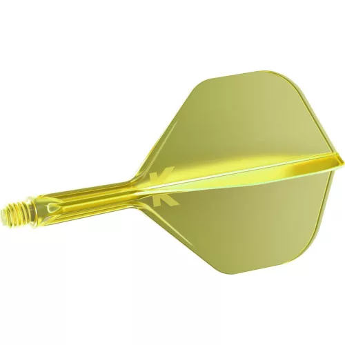 Fluturas si tija darts Target K-Flex,galben neon , no2 fluturas si tija scurta