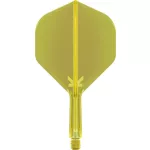 Fluturas si tija darts Target K-Flex,galben neon , no2 fluturas si tija scurta