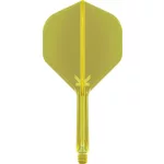 Fluturas si tija darts Target K-Flex, galben neon , no2 fluturas si tija medie