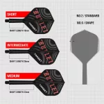 Fluturas si tija darts Target K-Flex Stephen Bunting, fluturas tip no2 si tija m
