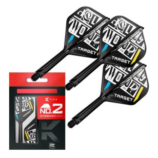 Fluturas si tija darts Target K-Flex Chris Dobey, fluturas tip no2 si tija medie