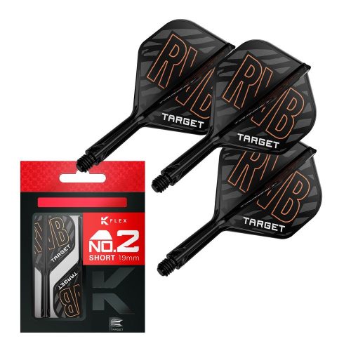 Fluturas darts si tija Target K-Flex Raymond van Barneveld, fluturas no2 si tija scurta