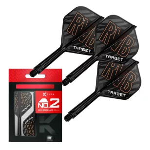Fluturas darts si tija Target K-Flex Raymond van Barneveld, no2 fluturas si tija medie