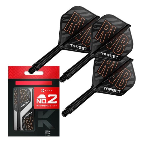 Fluturas darts si tija Target K-Flex Raymond van Barneveld, no2 fluturas si tija medie