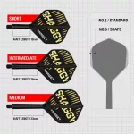 Fluturas si tija darts Target K-Flex Scott Williams, fluturas tip no2 si tija medie