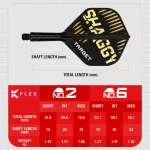 Fluturas si tija darts Target K-Flex Scott Williams, fluturas tip no2 si tija medie