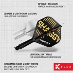 Fluturas si tija darts Target K-Flex Scott Williams, fluturas tip no2 si tija medie