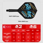 Fluturas si tija darts Target K-Flex Phil Taylor, fluturas tip no2 si tija scurta