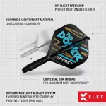 luturas si tija darts Target K-Flex Phil Taylor, fluturas tip no2 si tija medie