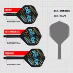 Fluturas si tija darts Target K-Flex Phil Taylor, fluturas tip no2 si tija lunga