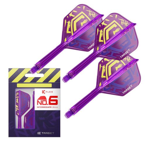 Fluturas si tija darts Target K-Flex Luke Littler World Champion, fluturas tip no6 si tija medie