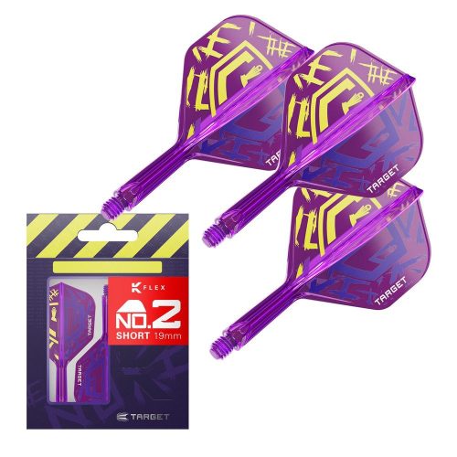 Fluturas si tija darts Target K-Flex Luke Littler World Champion, fluturas tip no2 si tija scurta
