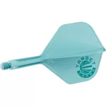 Fluturas si tija darts Target Japan K-Flex Aquamarine albastru, fluturas No2 si tija scurta