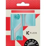 Fluturas si tija darts Target Japan K-Flex Aquamarine albastru, fluturas No2 si tija scurta