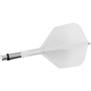   Fluturas si tija darts Target K-Shift alb, fluturas No6 rotativ si tija medie