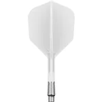 Fluturas si tija darts Target K-Shift alb, fluturas No6 rotativ si tija medie